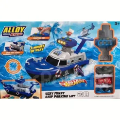 Alloy Racing 2 Modes of Play Toy Police Boat with Cars