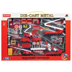 Diecast Metal Fire Control Set Yanğın Söndürən Maşın Dəsti