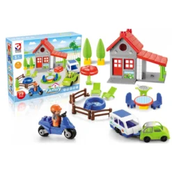 Family Blocks House With 57 Pcs Oyuncaq Ev Oyun Dəsti