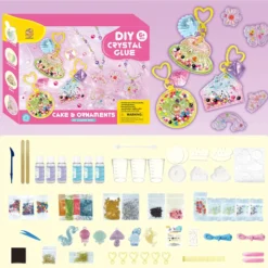 Diy Crystal Glue Cake Ornaments