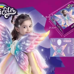 Unicorn LED Light Glowing Princess Angel Butterfly Wings Kəpənək Qanadları