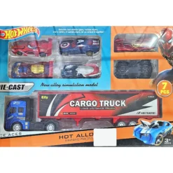 Hot Wheels Die-Cast Cargo Truck Car Set Maşın Dəsti